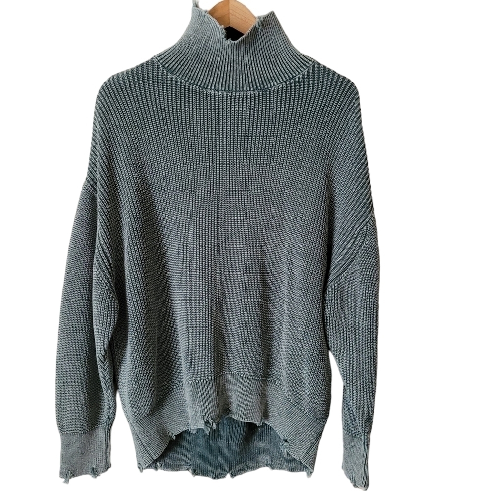 Young Fabulous & Broke Cameron Knit Distressed Oversized Sweater S
